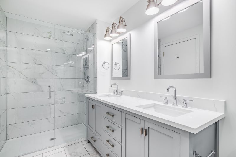 Marble Vanity with Double Sinks